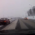 Video: Impatient driver pays the price on icy road