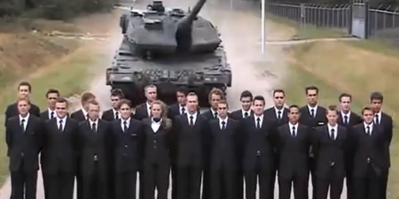 Video: Dutch military performs ridiculously dangerous tank brake test using real personnel