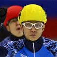 Pic: Speed skater loses race, gives winner emphatic double one-finger salute