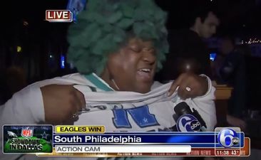 Video: This Philadelphia Eagles fan is really, REALLY excited that his team beat the Dallas Cowboys