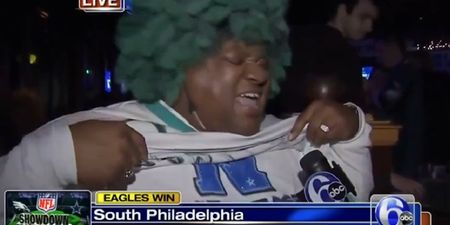 Video: This Philadelphia Eagles fan is really, REALLY excited that his team beat the Dallas Cowboys