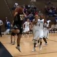 Video: High-school basketball player shoots ridiculously lucky, behind the basket bounce shot