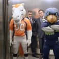 Video: The Broncos and Seahawks mascots have a tiff in the ESPN studios