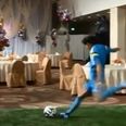 Video: Shunsuke Nakamura is so accurate, he can knock the bride and groom figurines off a wedding cake