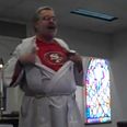 Video: 49ers supporting pastor says one-minute mass so he doesn’t miss the Panthers game