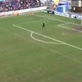 Video: Look what the wind did to this kick-out during a League Two game on Saturday