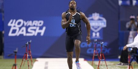 Gif: Watch as a 124kg NFL prospect runs 40-yards in just 4.47 seconds