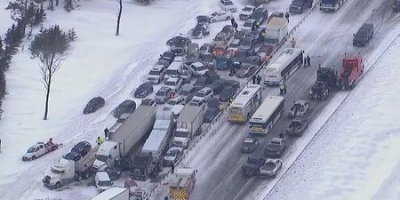 Pics: Incredible pictures show the damage caused by massive pile-up in Canada