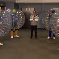 Video: Colin Farrell shows off his skills against Jimmy Fallon in ‘Bubble Soccer’ combat