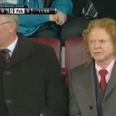 Gif: As if United going behind wasn’t bad enough, look who Fergie’s stuck beside