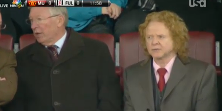 Gif: As if United going behind wasn’t bad enough, look who Fergie’s stuck beside