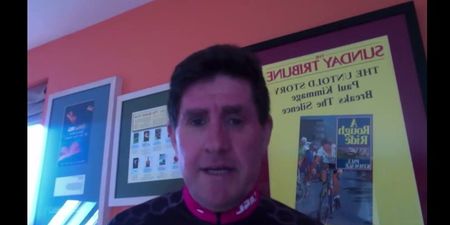Video: Paul Kimmage has a great dig at Lance Armstrong in this charity video
