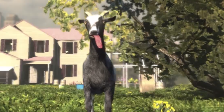 Video: The latest trailer from Goat Simulator features an axe-wielding, crane-climbing goat