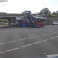Video: Aussie driver provides great in-car commentary following truck crash