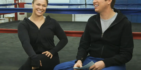 Video: Comedian Pete Holmes chats to UFC star Ronda Rousey about sex and armbars