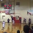 Video: Basketball player slam dunks and smashes the backboard in the process