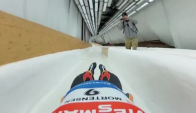 Video: You can forget your mini-rollercoasters, this point of view luge ride from the Winter Olympics is absolutely terrifying