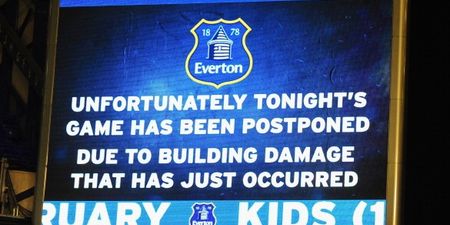 Pic: Die-hard Everton fan gets the royal treatment after postponement of Crystal Palace game last night