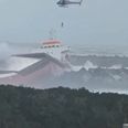Video: Incredible footage of a cargo ship being destroyed by rough seas off the French coast