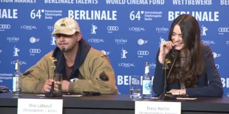 Video: Shia LaBeouf quotes Eric Cantona before storming out of a press conference