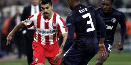 Pic: In case you didn’t see the Olympiacos player with one of the best ever sporting moustaches last night
