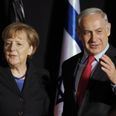 PIC: Benjamin Netanyahu accidentally gave Angela Merkel a Hitler moustache today