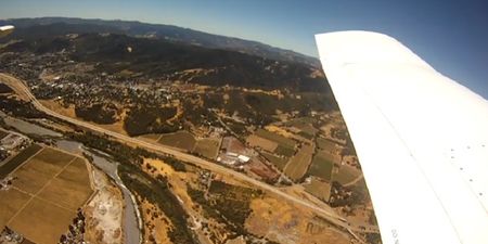 GoPro dropped from plane captures incredible footage… and then lands in a manky pigpen