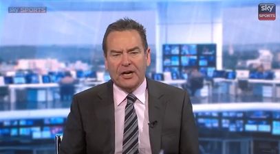 Video: Check out Jeff Stelling’s priceless reaction to Alan Pardew’s headbutt earlier on