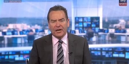 Video: Check out Jeff Stelling’s priceless reaction to Alan Pardew’s headbutt earlier on