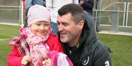 Pics: Roy Keane shows his caring side as young cancer patient visits the Irish camp