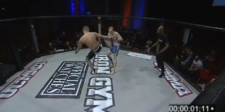 Video: Brutal head kick ends MMA fight after just ONE second for new world record