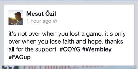 Mesut Ozil gets all deep and meaningful after Arsenal’s FA Cup win over Everton