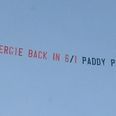 Pic: Paddy Power fly their own banner over Old Trafford today