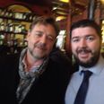 Russell Crowe visits Kehoe’s in Dublin for a pint before the Noah premiere