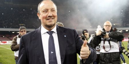 Video: Rafael Benitez hands out flowers to female journalists on International Women’s Day