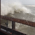 Video: Californian diners get drenched after wave crashes through window