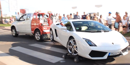 Video: Watch as a Lamborghini Gallardo gets towed away sideways in Cannes