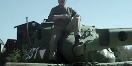 Video: Just Arnold Schwarzenegger crushing a load of sh*t in his giant tank