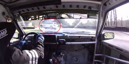 Video: Check out this flippin’ incredible race car crash from two different angles