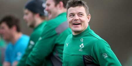 Pic: Ouch. Brian O’Driscoll suffered a very nasty-looking mouth wound at training today