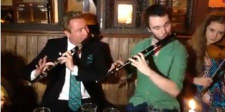 Video: Here’s Michael Flatley giving it socks on the flute at a trad session in Cork