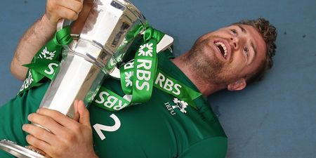 Pic: Jamie Heaslip and the Six Nations trophy had a gas run-in with An Garda Síochána
