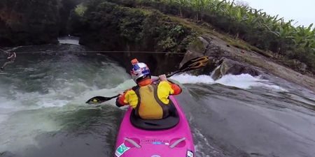 Video: Extreme kayaker armed with GoPro launches himself over 60 foot waterfall