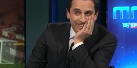 Video: Gary Neville delivered a priceless line about Liverpool and Man City on MNF this evening