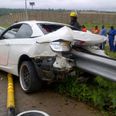 Pics: South African football player impaled car on guardrail following horror crash