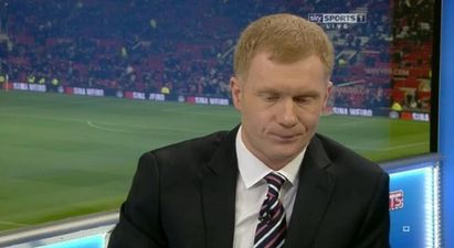 Vine: Paul Scholes didn’t look too pleased when he was cut off on Sky Sports before the big game