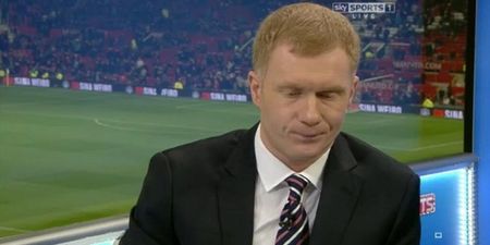 Vine: Paul Scholes didn’t look too pleased when he was cut off on Sky Sports before the big game