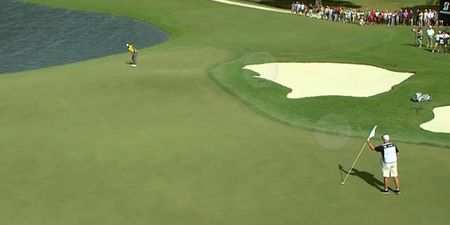 Video: Tiger Woods sinks an incredible putt from 91 feet