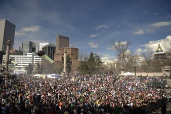 Pic: There was a giant smoke cloud at the marijuana rally in Denver yesterday