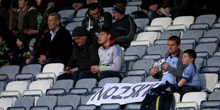 Pics: There was an anti-Sky banner on show at the Leinster Under 21 football final tonight